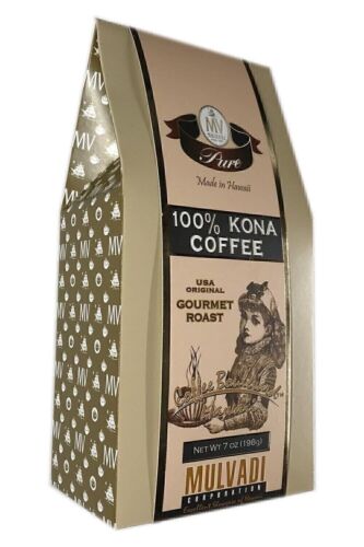 Mulvadi 100% Kona Coffee Old Fashioned Grind, Medium-Dark Roast 7 oz. - Picture 2 of 6