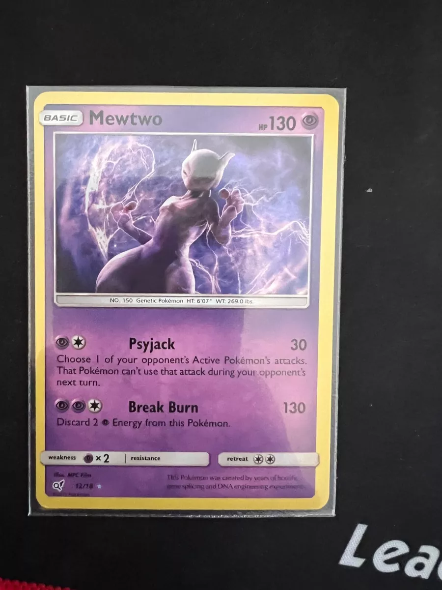 Mewtwo - Detective Pikachu - 12/18 - Holo Foil Rare - Pokemon Card