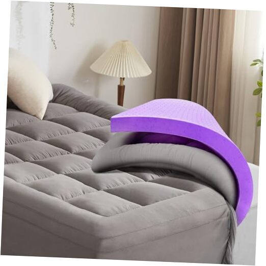 Dual Layer 4 Inch Memory Foam Mattress Topper Size, 2 Inch Gel Twin Black