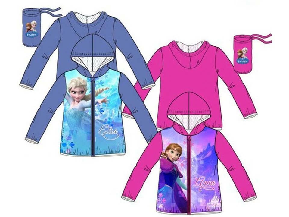 DISNEY FROZEN Disney Die Eiskönigin / Frozen Wind / Regenjacke Anna pink oder Elsa blau
