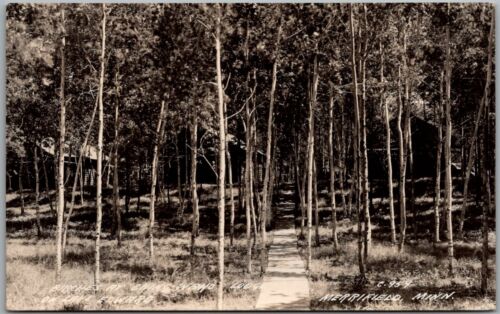 Postcard Shing Wako Lodge on Lake Edward; Merrifield, MN RPPC Real Photo 1941 Ji