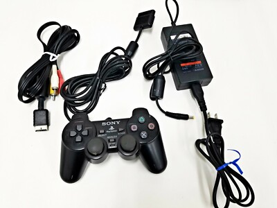 プレイステーション2 Sony Playstation 2 Black Slim SCPH-77000 Console Set 024