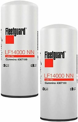 New 2 Pcs Fleetguard LF14000NN Oil Filter Cummins ISX 4367100 OEM Free Shipping