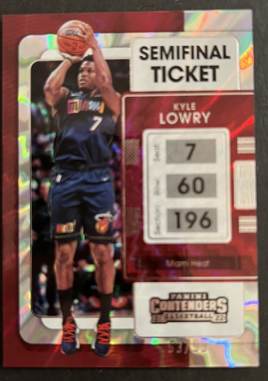 2021-22 Panini Contenders Semifinal Ticket #23 Kyle Lowry 53/99