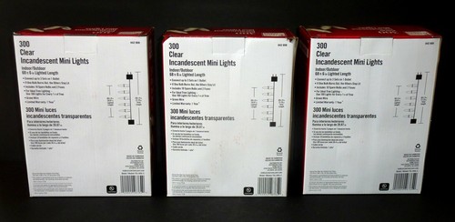 300-Light Clear Incandescent Stay Lit if A Bulb Burns Out Mini Christmas (3 pk) - Picture 3 of 8