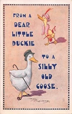 BR102695 little ducki silly old goose rey maurice comic postcard regent 2951