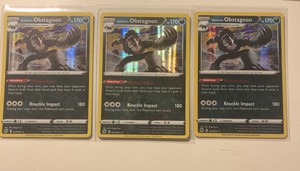 Galarian Obstagoon 037//073 Holo Rare- Champion/'s Path Pokemon NM//M