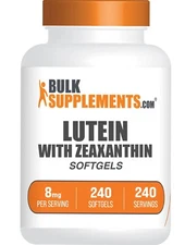 BulkSupplements Lutein with Zeaxanthin Softgels - 8mg per Serving