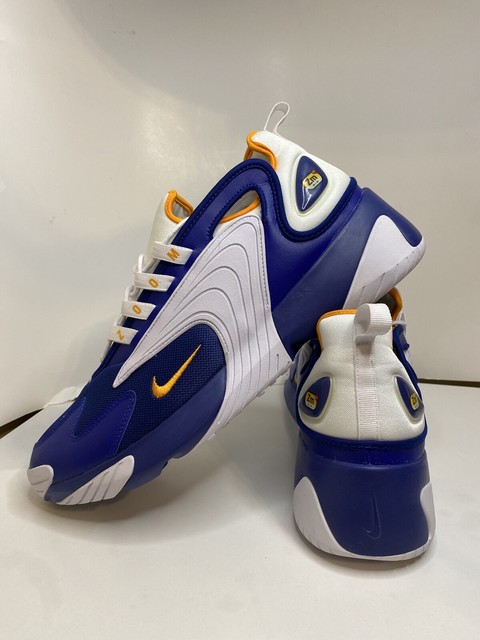 blue and white nike zoom 2k
