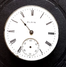 ELGIN 1905 POCKET WATCH MOVEMENT (6s 11j) Parts/Restore Grade 94 Model #1