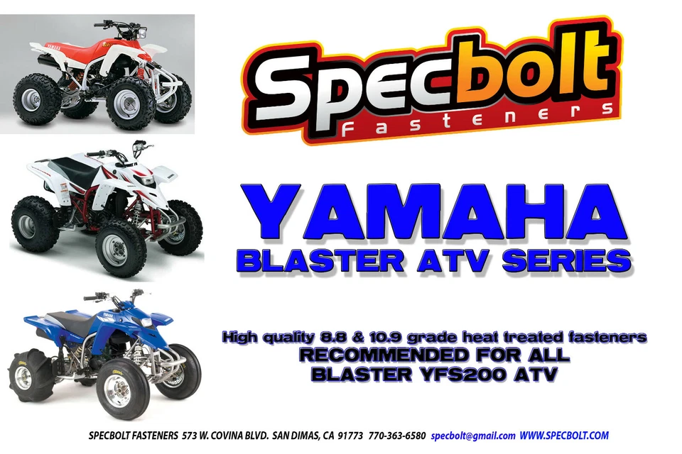 Kit de pernos bláster Yamaha 120 piezas YFS200 ATV QUAD MARCO DE CUERPO DE PLÁSTICO SPECBOLT Foto 2 de 3