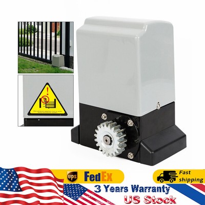 Electric Automatic Sliding Gate Opener 1400Lbs Motor Remote Kit 110V 370W New 