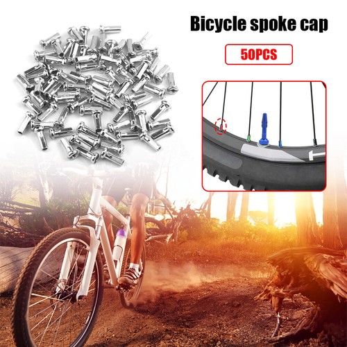 50pcs Metal Nipples for 14G 2mm Spokes Mountain Bike Cycling Parts (Silver) - Picture 4 of 9