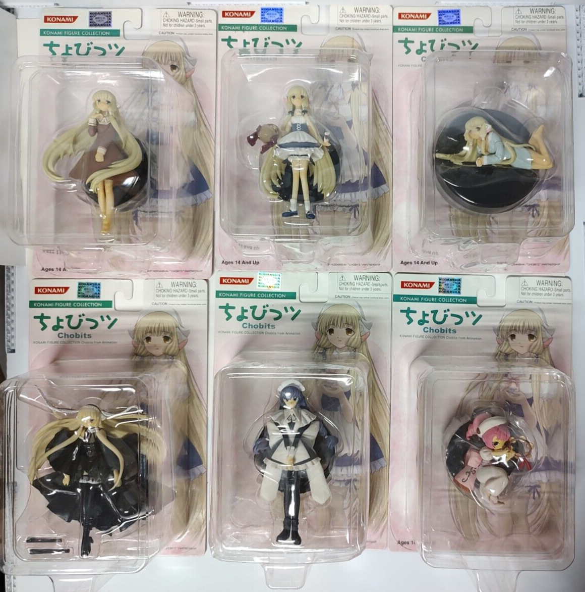 2004 YAMATO KONAMI CHOBITS MINI FIGURE 6 PCS SET CHII SUMOMO NEW