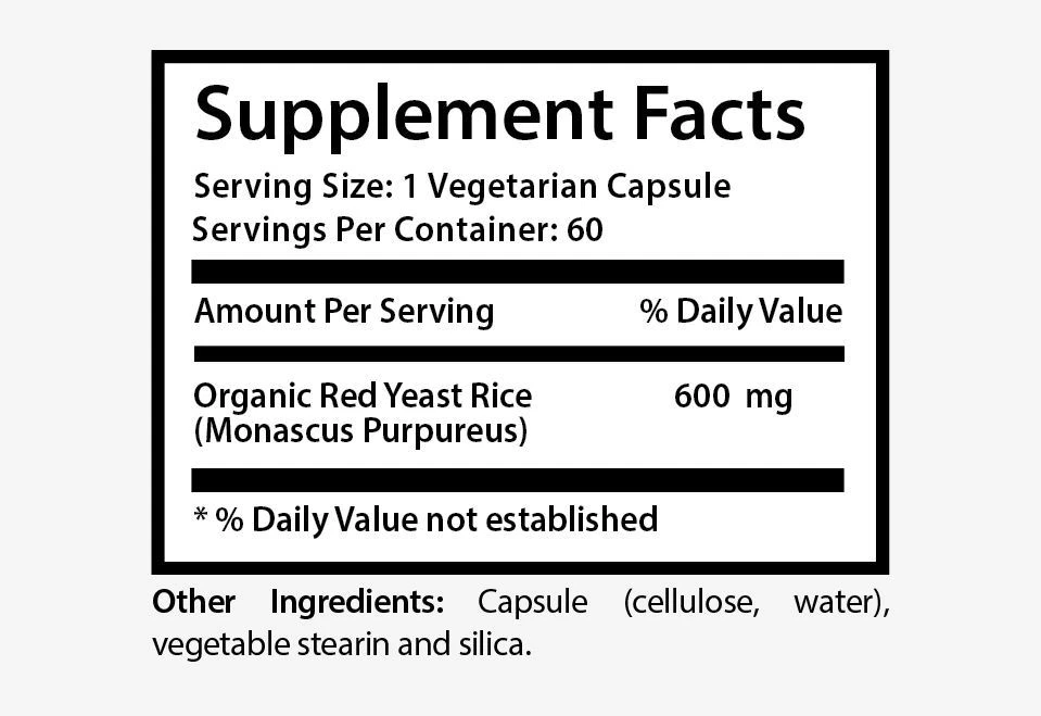 Wellness формула жидкости - красный дрожжевой рис 600 мг - красный дрожжи 3 бутылки - Изображение 2 из 4