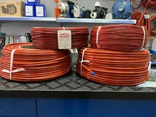 Tubo guaina rosso isolante vetro silicone  ALTE TEMPERATURE+260°C tensione KV2.5