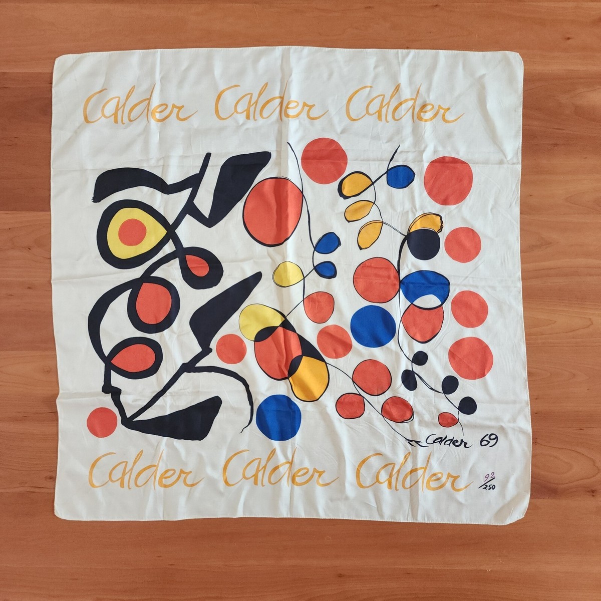 Rare MCM 1969 Alexander Calder Silk Scarf Limited Edition
