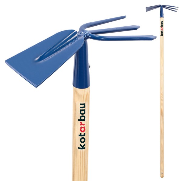 Kotarbau® Gerade Hacke Mit 3 Zinken 120 Cm Mit Langem Holzstiel Zum AufhäNgen-image