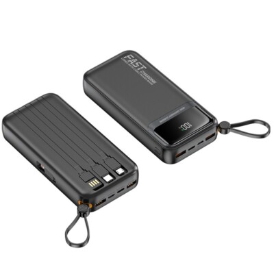 10000mAh External Portable Power Bank Charger For Phone Android Universal Black