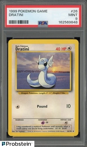 1999 Pokemon Game #26 Dratini PSA 9 MINT