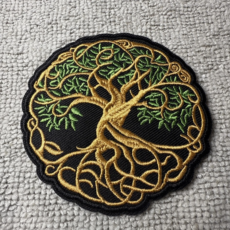 🔥 PREMIUM Tree of Life Vikings Norse Embroidered Patch Iron on 3” Yggdrasil - Image 3 of 4
