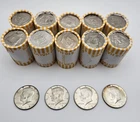 10 Unsearched Kennedy Half Dollar Rolls (200 Coins) & (4) 40% Silver 1967 Halves