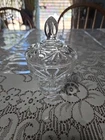 Anchor Hocking Star of David Sugar Dish Vintage 1960s Pressed Glass with Lid