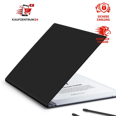 Schutzhülle für Remarkable 2 10,3 Zoll Buch-Folio-Design Schwarz PU-Leder Cover