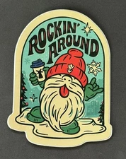 Dutch Bros Coffee Sticker November 2023 Rockin Around Gnome Holiday Beanie