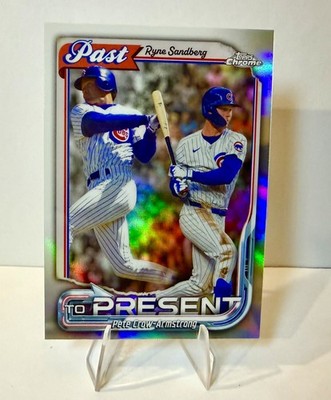 2026 Topps Chrome Ryne Sandberg Pete Crow-Armstrong #PTP-22 Past to Present Cubs