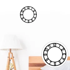  2 Pcs Arabic Numeral Mirror Sticker Clock Decorative Wall Stickers