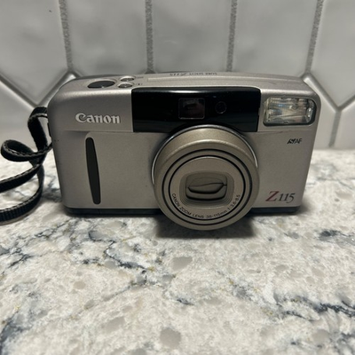 #ad #ad Canon Sure Shot Z115 35mm Point Shoot Film Camera w 38 115mm Zoom Lens Untested $45.00