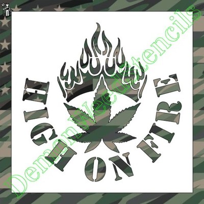 12''x12'' Clear Plastic Stencil - Music Band - High On Fire (MB100) (.007'')