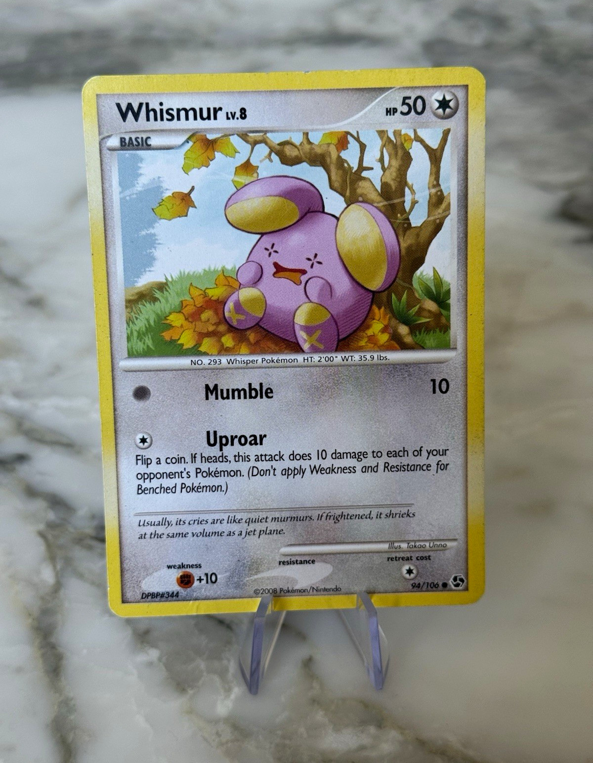 Pokemon - Whismur 94/106 - Great Encounters - Common - MP/HP (Creased)