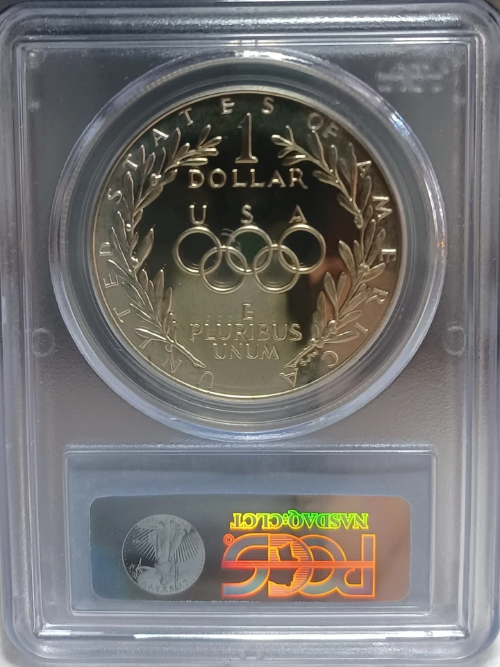 1988-S PCGS PR69DCAM OLYMPIC COMMEMORATIVE SILVER DOLLAR. Video SL0178. $.01STRT - Image 2 of 4