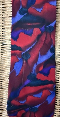 Vintage J Garcia Grateful Dead Red Abstract Tie Shangri La Five 5