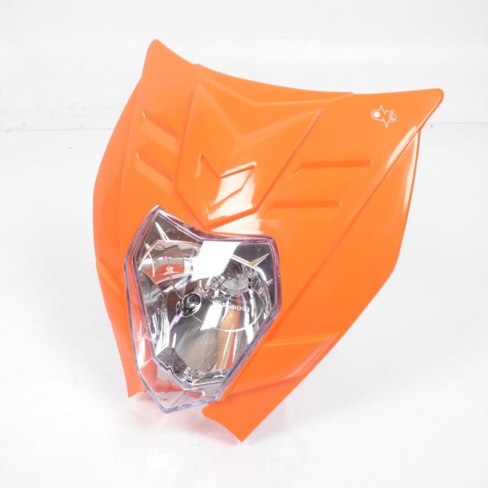Plaque phare moto homologuée optique 12V BA20D 35W One Felix orange neuve