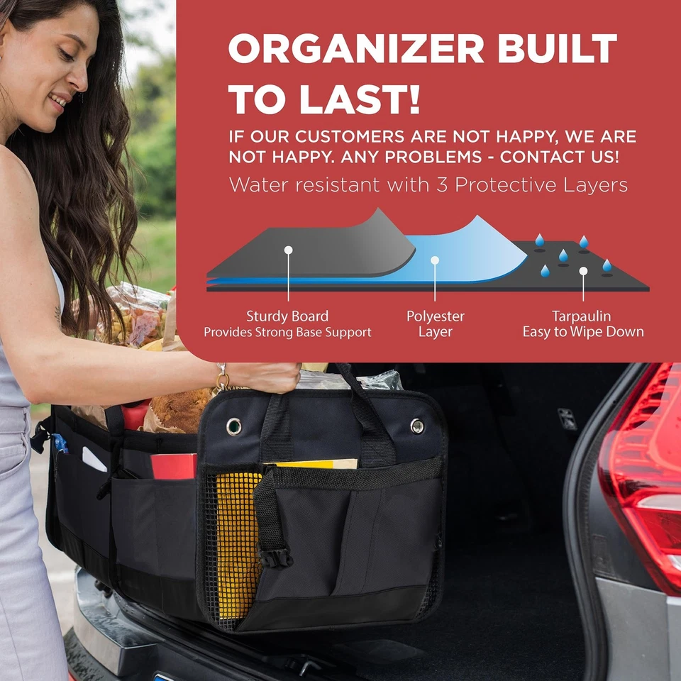 TRUNKCRATEPRO Trunk Organizer For Car, Suv, Truck | Premium Adjustable Multi ... - Image 3 of 4