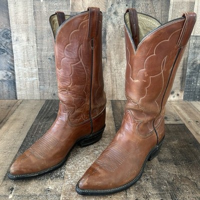 Tony Lama Gold Label Vintage Oil Proof Western Cowboy Boots Mens 8.5 D