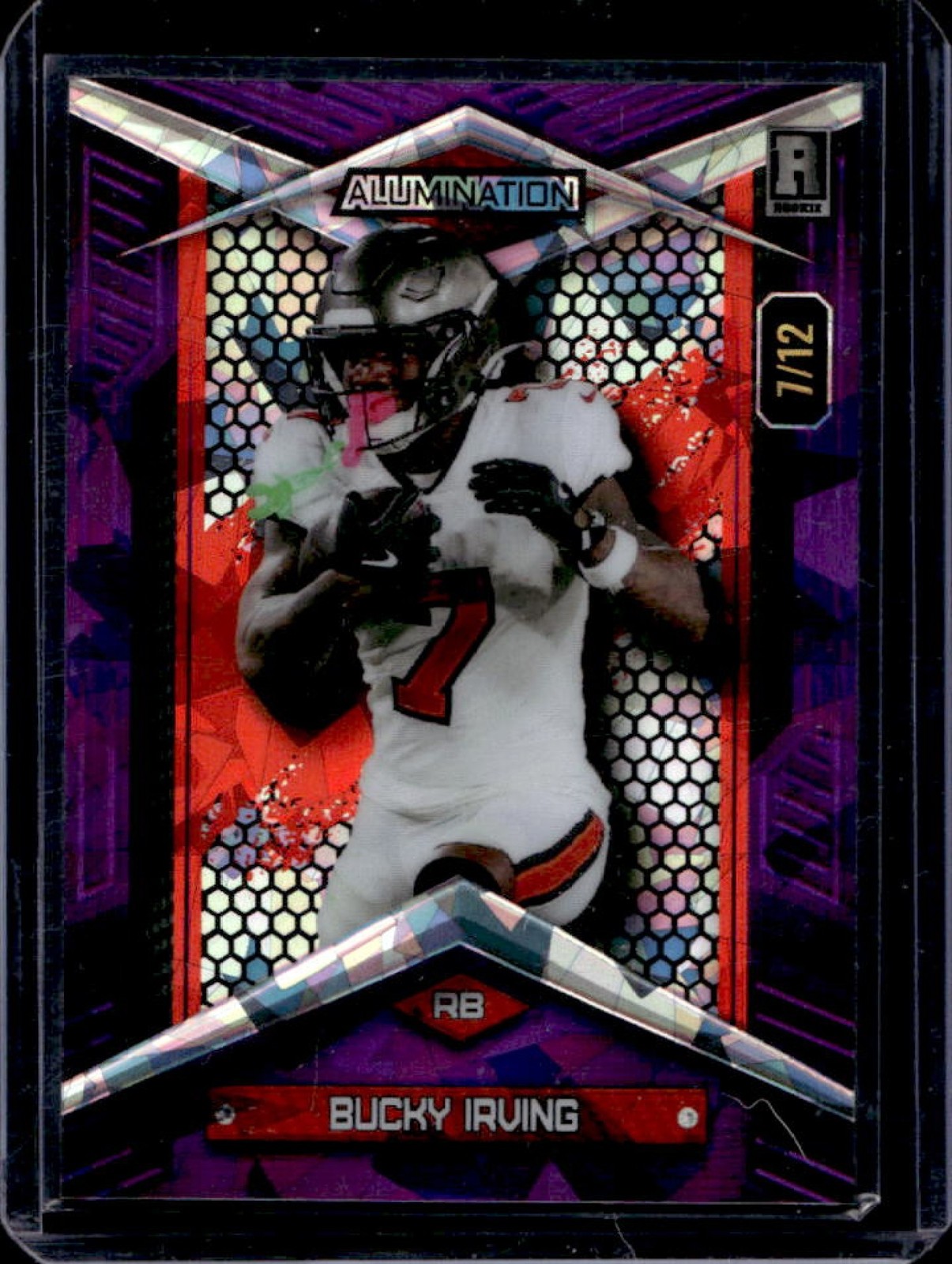 Bucky Irving Wild Card Alumination Just the Hits #BI Crystal Holographic Foil-Purple