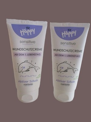 2 x 75 ml bella baby Happy Sensitive Wundschutzcreme 75ml , Vegan, Parfümfrei