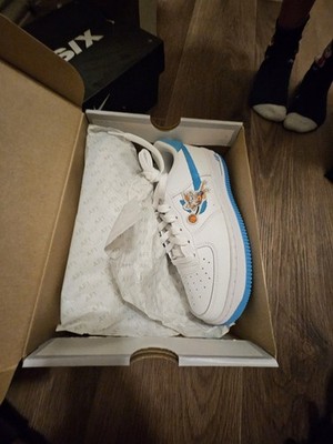 Nike Air Force 1 Low GS Space Jam Lola Bunny Youth's Sneakers Size 4Y White Blue