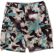 BAPE MAP CAMO REGULAR FIT CARGO SHORTS MENS L 1L30-153-003 L New
