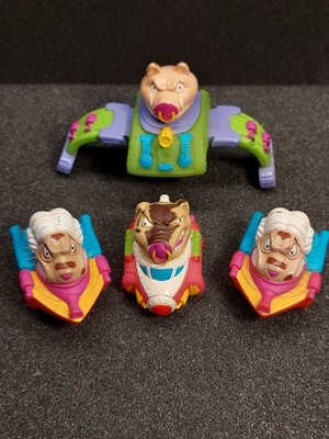 Lot of 4 Vintage 1990 Barnyard Commandos Pig Burger King Wristband Bracelet Toys