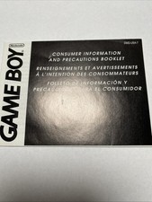 Nintendo Gameboy Consumer Information and Precautions Booklet DMG-USA-7