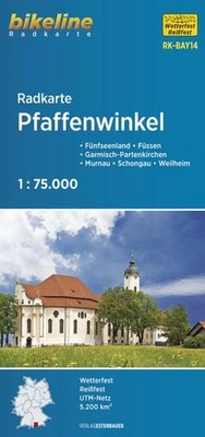 Radkarte Pfaffenwinkel 1:75.000 (RK-BAY14) Fünfseenland - Füssen - Garmisch-P...