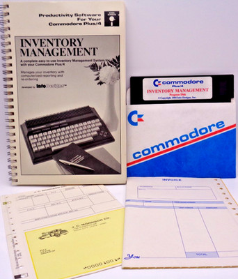 COMMODORE PLUS/4 -- INVENTORY MANAGEMENT (INFO DESIGNS - DISK)