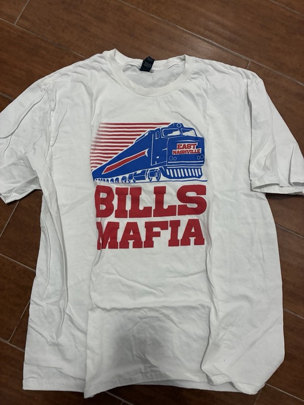 BUFFALO BILLS White Mafia Tee T Shirt Adult L
