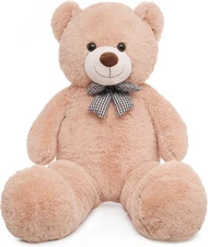47 Inch Big Giant Teddy Bear Stuffed Animals, Light Brown Soft Plush Life Size B
