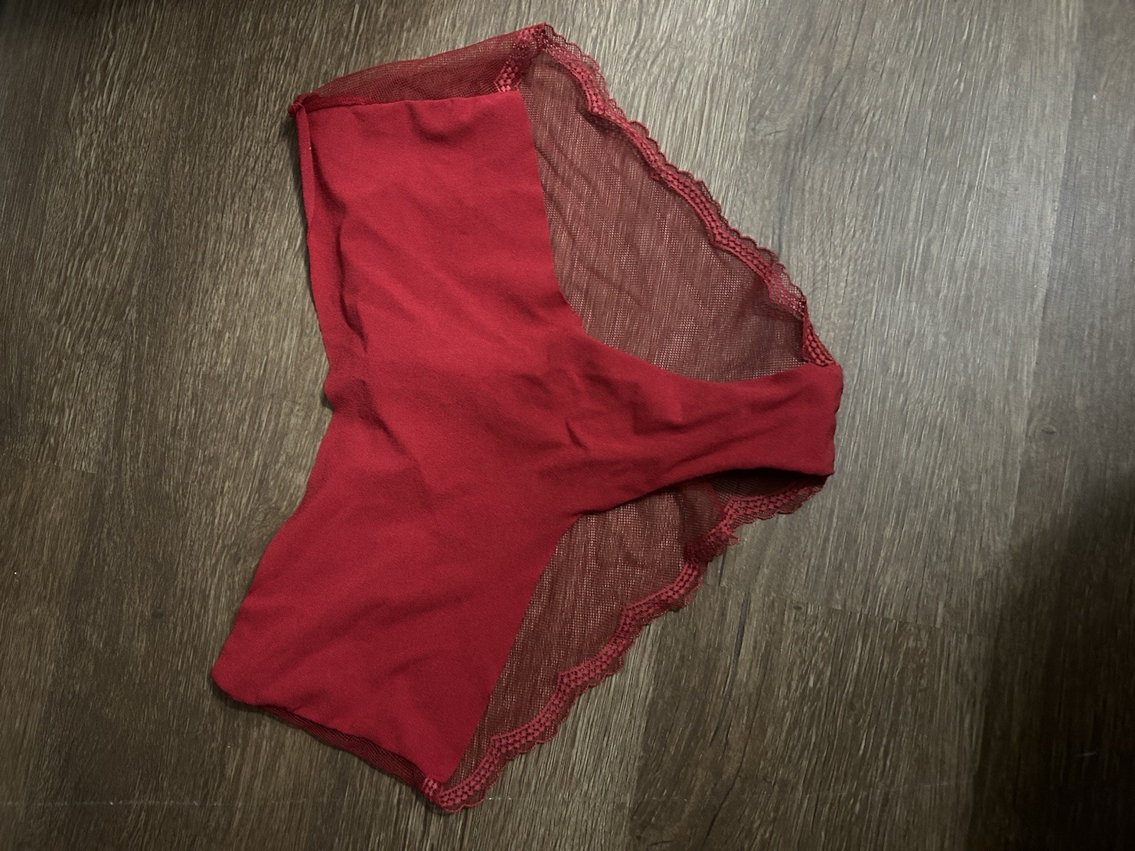 Culotte Victoria's Secret PINK Lace Trim Cheekster, Taille M, Couleur Spicy Pepper - Neuf Avec étiquettes